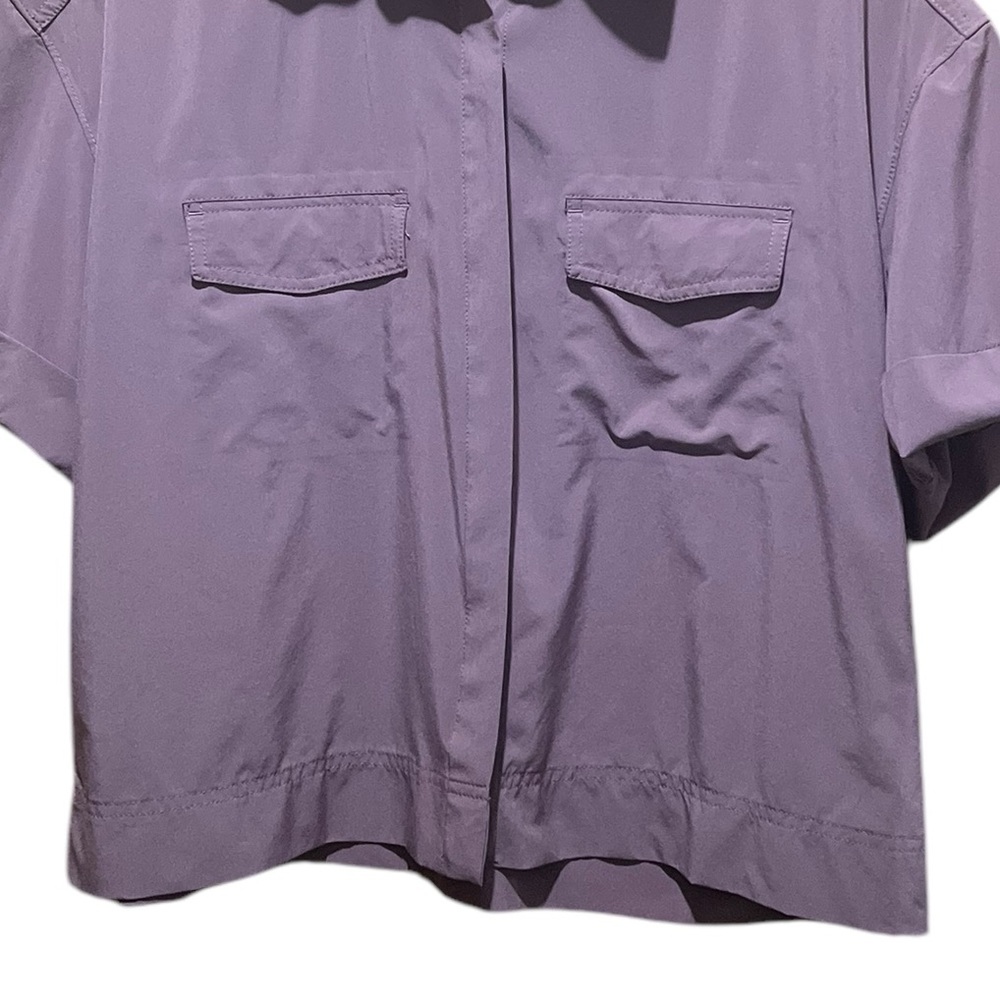 Athleta Hike Packable Button Down Top Damask Mauv… - image 6